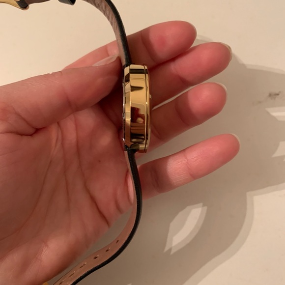 Michael Kors Black Leather Watch - Picture 7 of 11